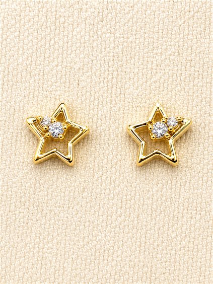 Orecchini Vidali Gioielli Donna in Oro giallo Zircone OROR-18-34 - OROR-18-34